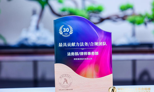 桐昆榮膺WELEGAL2023年度最具貢獻力法務/合規(guī)團隊獎