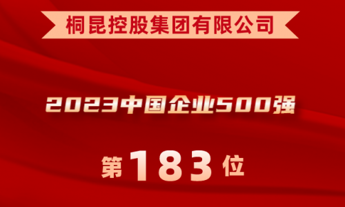 升！桐昆位列2023中國企業(yè)500強第183位！